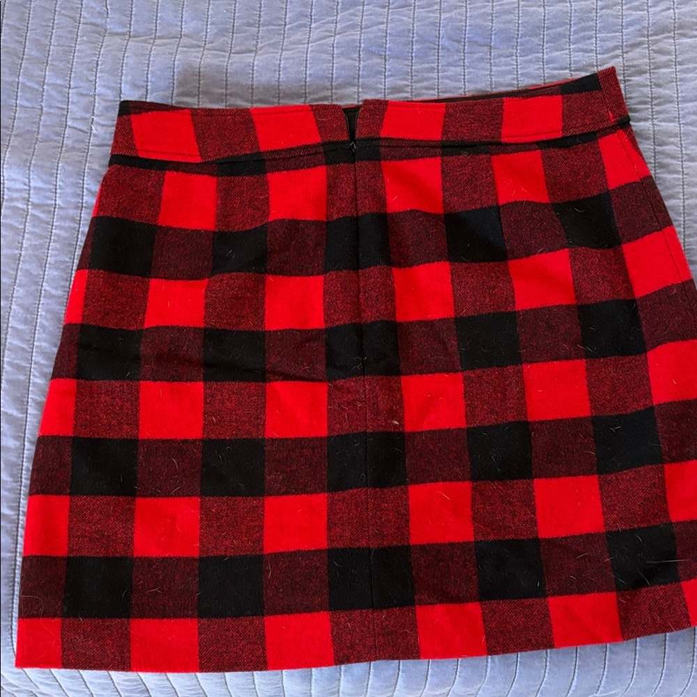 J. Crew Red and Black Plaid Mini Skirt - Picture 2 of 4